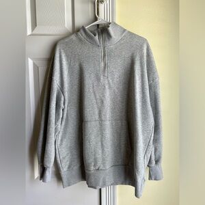 Grey Quarter Zip Sweatshirt